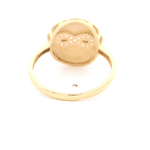 Anillo de Oro Amarillo 18K Circular con Diamantes