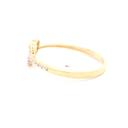 Anillo de Oro Amarillo 18K Corazón con Diamante
