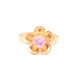 Anillo de Oro 18K Flor