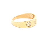 Anillo de Oro Amarillo 18K Cintillo con Diamante