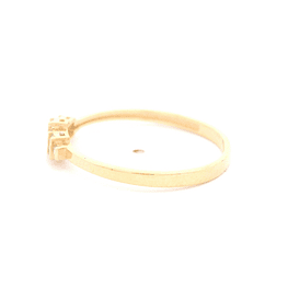 Anillo de Oro Amarillo 18K Cintillo con Diamante