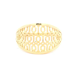 Anillo de Oro Amarillo 18K Semi Bombé Calado