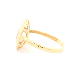 Anillo de Oro Amarillo 18K Circular con Diamantes