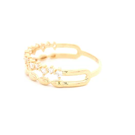 Anillo de Oro Amarillo 18K Cintillo  Doble