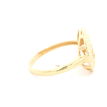 Anillo de Oro Amarillo 18K Circular con Diamantes