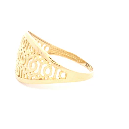 Anillo de Oro Amarillo 18K Semi Bombé Calado