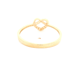 Anillo de Oro Amarillo 18K Corazón con Diamante