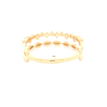 Anillo de Oro Amarillo 18K Cintillo con Diamante