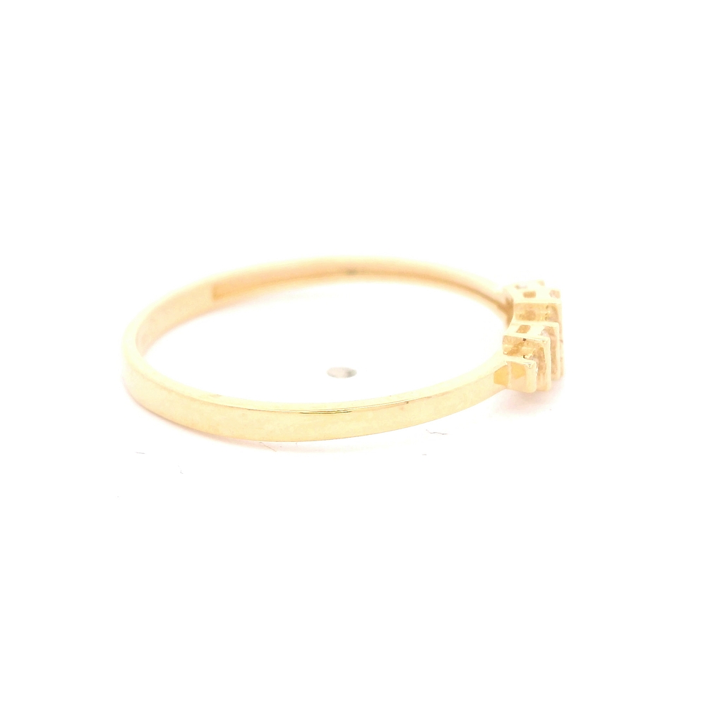 Anillo de Oro Amarillo 18K Cintillo con Diamante