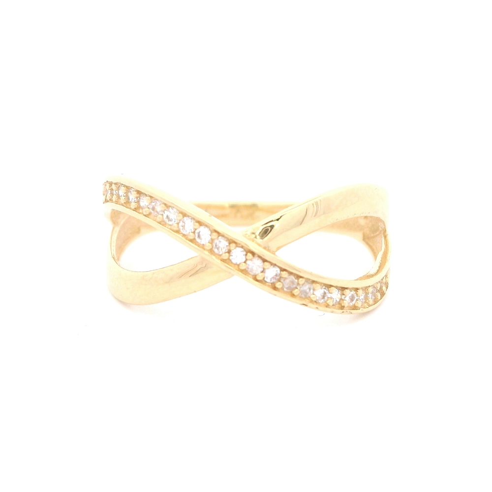 Anillo de Oro Amarillo 18K Calado con Diamante