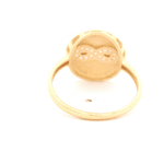Anillo de Oro Amarillo 18K Circular con Diamantes