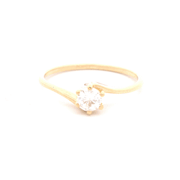 Anillo de Oro Amarillo 18K Solitario con Diamante