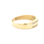 Anillo de Oro Amarillo 18K Cintillo con Diamante