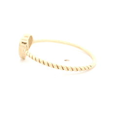 Anillo de Oro Amarillo 18K Corazón con Diamante