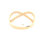 Anillo de Oro Amarillo 18K Calado con Diamante