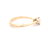 Anillo de Oro Amarillo 18K Solitario con Diamante