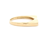 Anillo de Oro Amarillo 18K Cintillo con Diamante