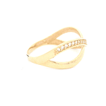 Anillo de Oro Amarillo 18K Calado con Diamante