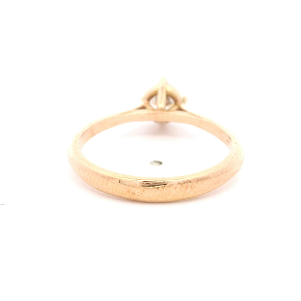 Anillo de Oro Amarillo 18K Solitario con Diamante