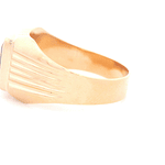 Anillo de Oro Amarillo 18K Sello con Piedra Fucsia