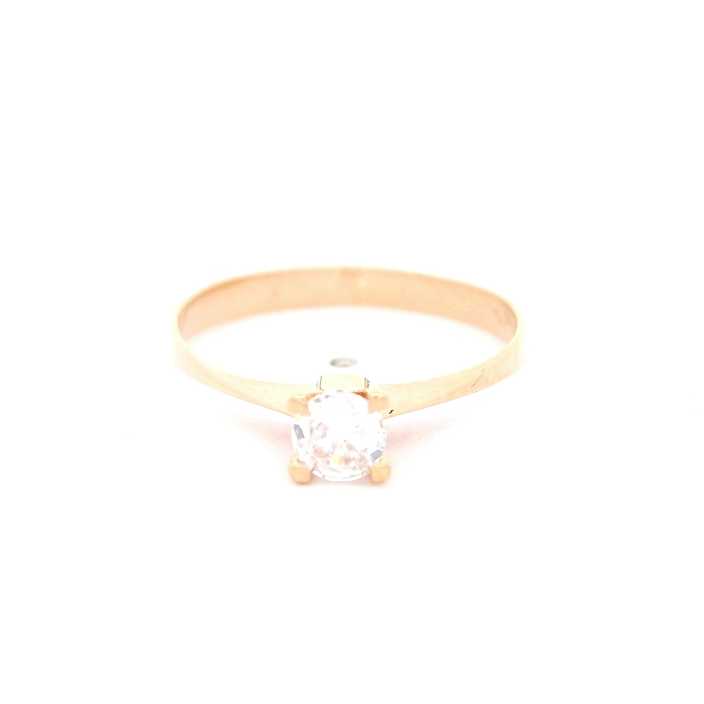 Anillo de Oro Amarillo 18K Solitario con Diamante