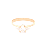 Anillo de Oro Amarillo 18K Solitario con Diamante