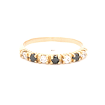 Anillo de Oro Amarillo 18K Cintillo con Diamante