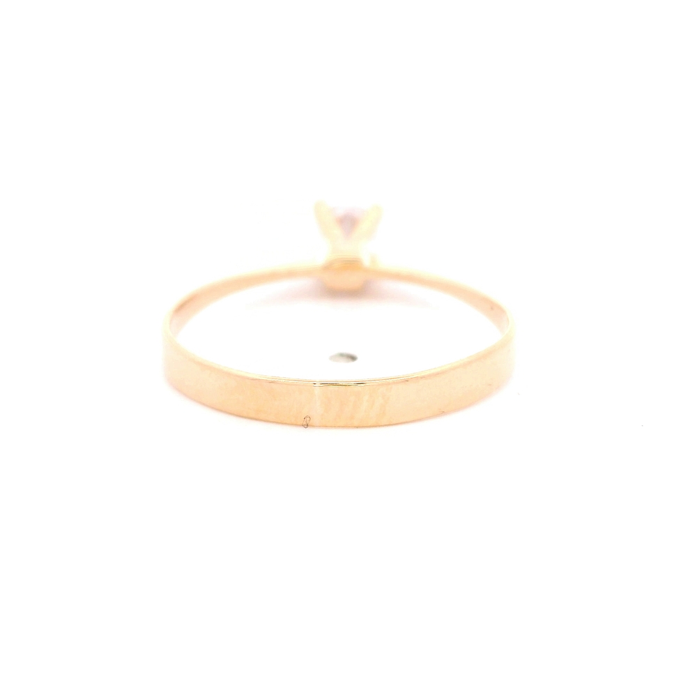 Anillo de Oro Amarillo 18K Solitario con Diamante