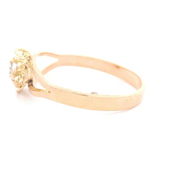 Anillo de Oro Amarillo 18K Flor 