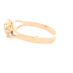 Anillo de Oro Amarillo 18K Flor con Diamante