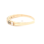 Anillo de Oro Amarillo 18K Cintillo con Diamante