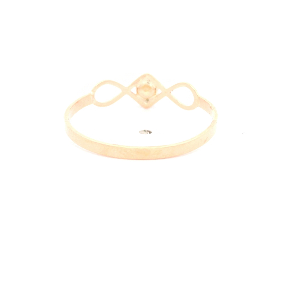 Anillo de Oro Amarillo 18K Solitario con Piedra Fucsia