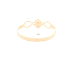 Anillo de Oro Amarillo 18K Solitario con Piedra Fucsia