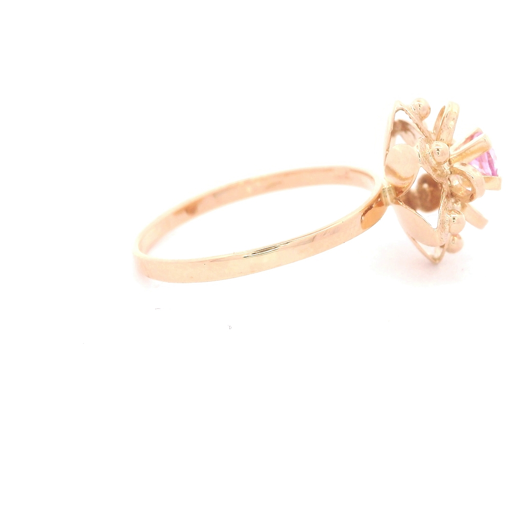 Anillo de Oro Amarillo 18K Flor