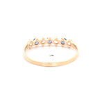Anillo de Oro Amarillo 18K Cintillo con Diamante
