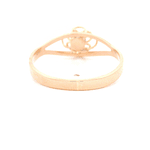 Anillo de Oro Amarillo 18K Flor con Diamante