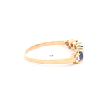 Anillo de Oro Amarillo 18K Cintillo con Diamante