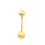 Piercing de Oro Amarillo 18K Esfera con Esfera Diamantada