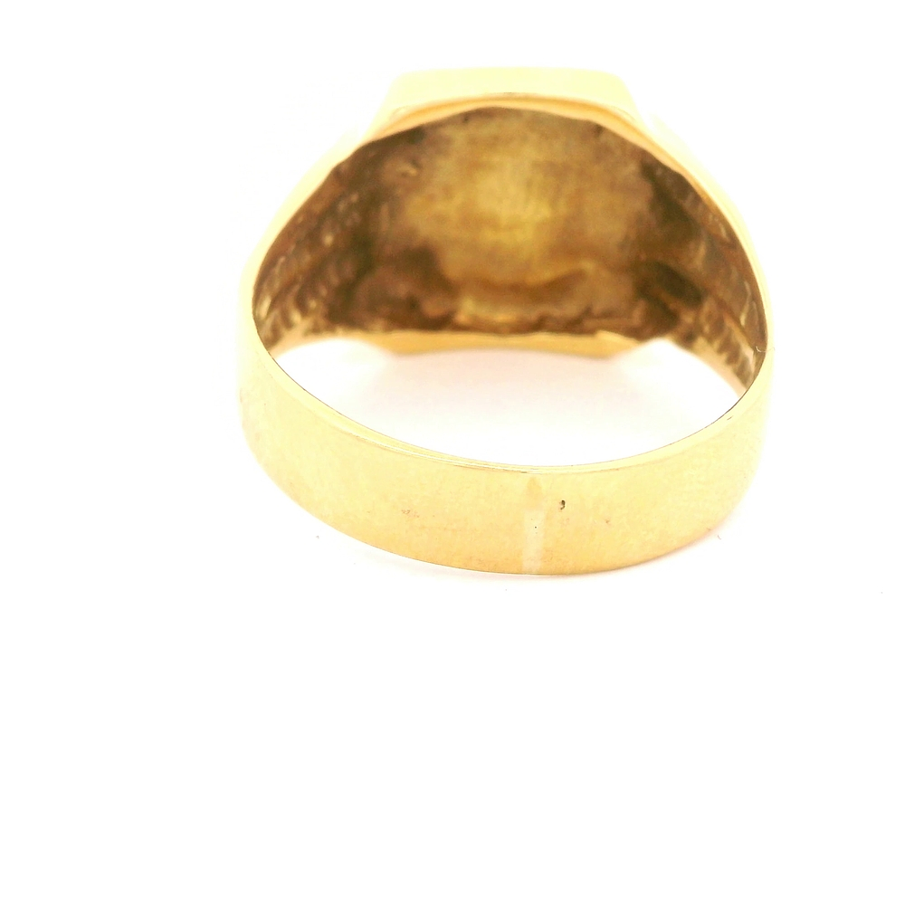 Anillo de Oro Amarillo 18K Sello Medusa