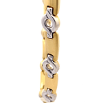 Cadena de Oro Amarillo y Oro Blanco 18K Rectangulares 1x1