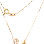 Cadena de Oro Amarillo 18K Limada con Colgante Corazón