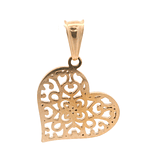 Colgante de Oro Amarillo 18K Corazón Calado 