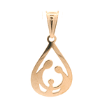 Colgante de Oro Amarillo 18K Gota Calada Familia 