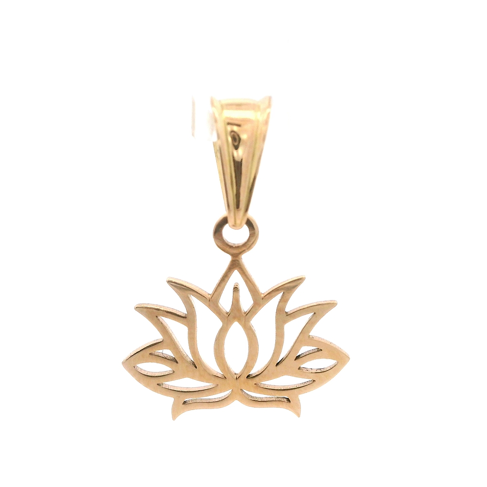 Colgante de Oro Amarillo 18K Flor de Loto 