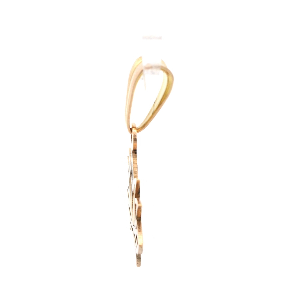 Colgante de Oro Amarillo 18K Flor de Loto 