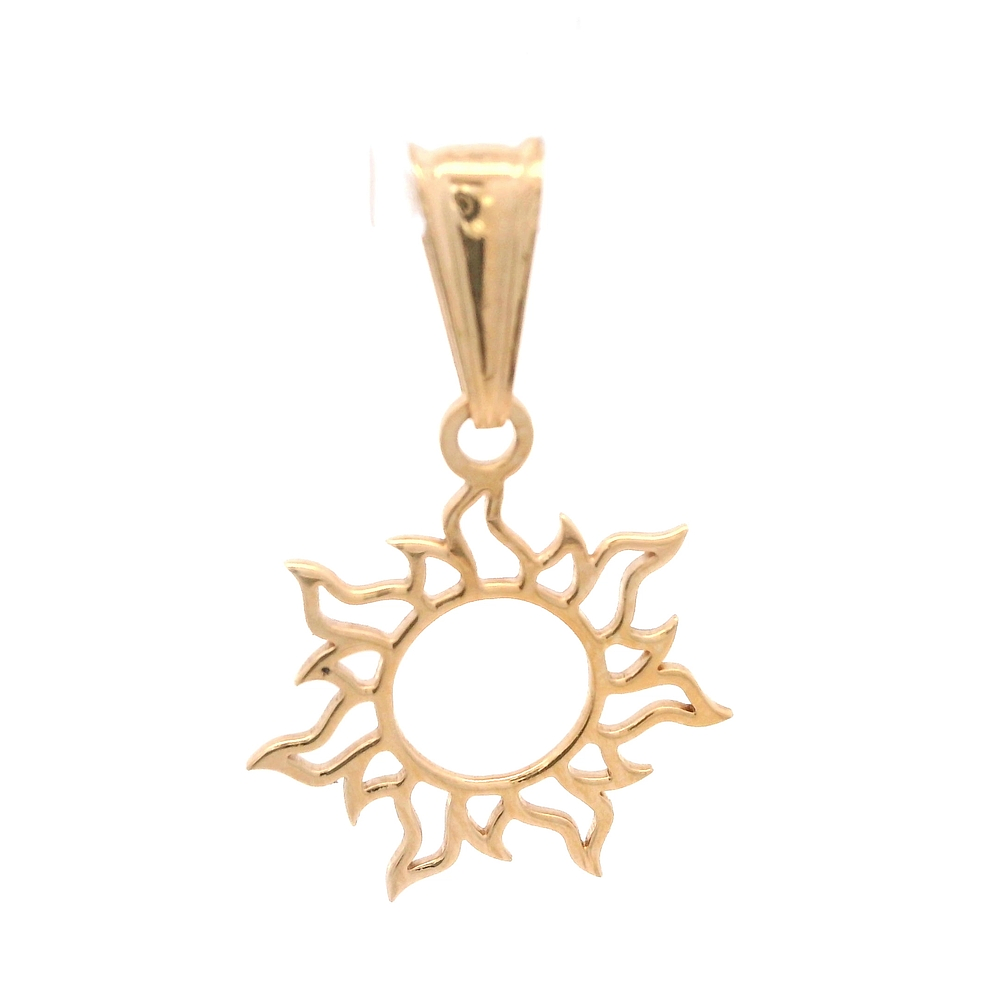 Colgante de Oro Amarillo 18K Sol Calado 