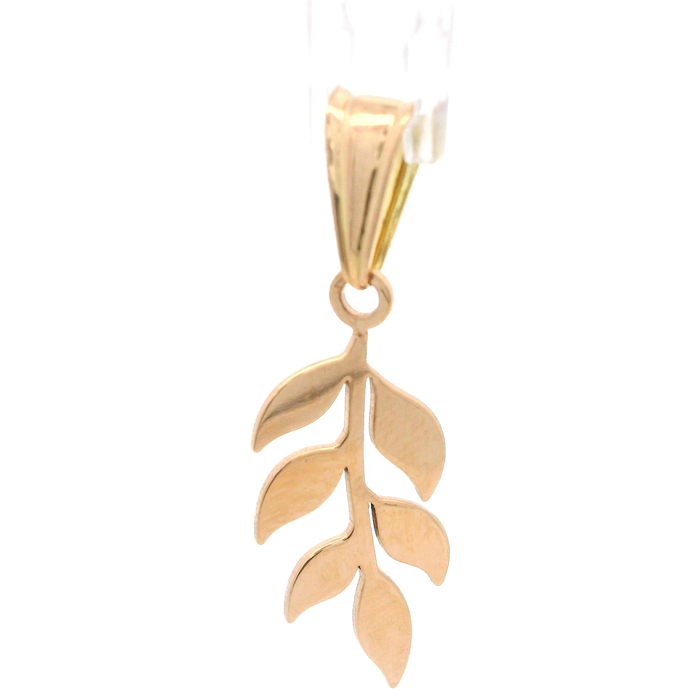 Colgante de Oro Amarillo 18K Rama de Olivo 