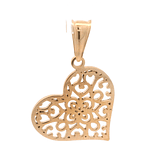 Colgante de Oro Amarillo 18K Corazón Calado 