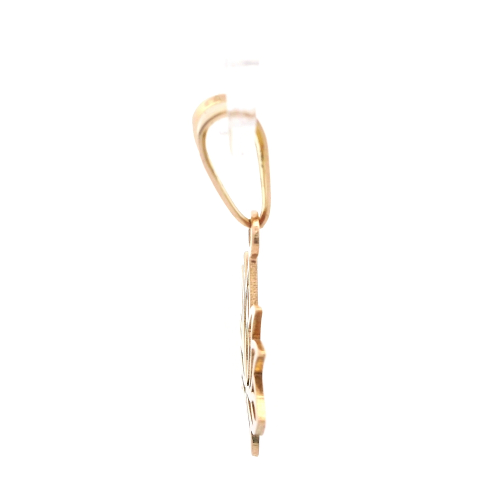 Colgante de Oro Amarillo 18K Flor de Loto 