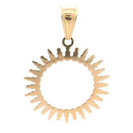 Colgante de Oro Amarillo 18K Sol Calado 